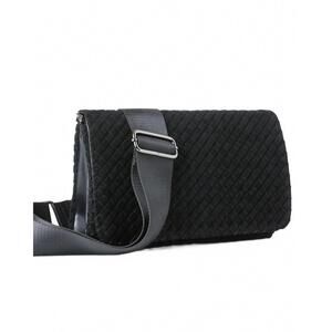NEW HAUTE SHORE women's lexi woven suede crossbody bag in black
